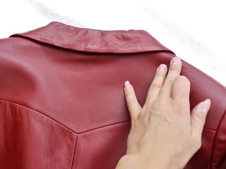 Cervene kozene sako, mango,38