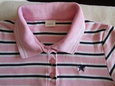 Pěkné růžové bavl. šatečky s límečkem zn. next, next,128