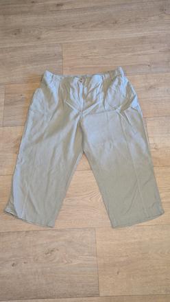 Dámské lněné capri kalhoty baty vel. 3xl, 44/46, baty fashion,44