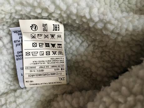 Jeansová bunda benetton zateplená, benetton,164