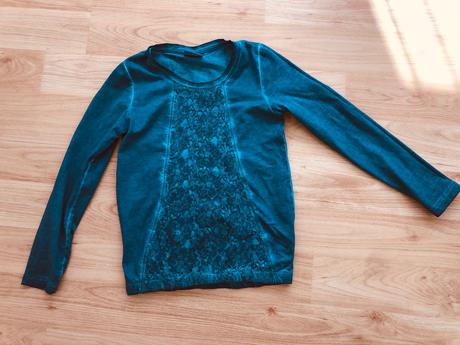 Modre tricko tyrkys-petrolejova barva 134/140, yigga,134
