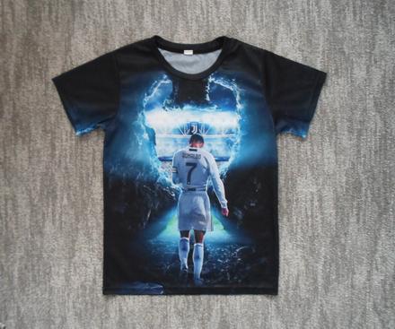 Modré tričko triko krátký rukáv ronaldo, 140