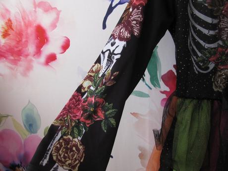 Kostým - šaty kostlivka halloween,