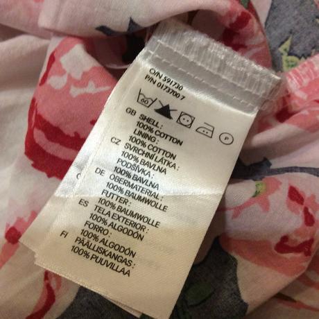Bavlněná sukně s kytkami, h&m,128