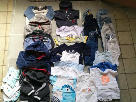 Mix chlapecké oblečení 30ks 0-1 rok, 68–80