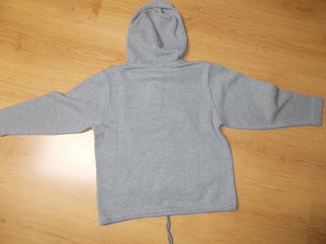 Šedá mikina s kapucí, 128