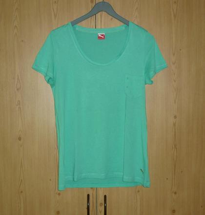 Mentolově zelené dámské tričko puma, puma,m