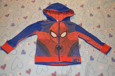 98/104 bavlněná mikina s kapucí, zn. spiderman, marvel,104