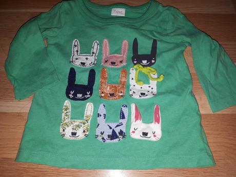 Zelené tričko s králíky vel. 68, next,68