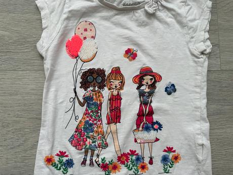 Dívčí tričko holky, měnící flitry, c&a, vel. 122, c&a,122