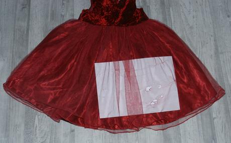 Slavnostní sváteční vínově červené šaty, next,92