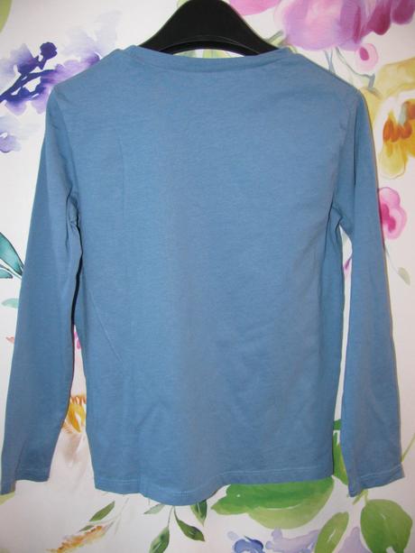 Světle modré elastické bavlněné tričko h&m, h&m,140