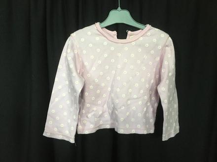 Vel. 86 růžové triko s květinama, 86