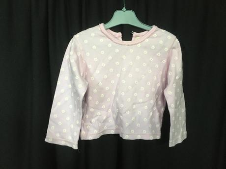 Vel. 86 růžové triko s květinama, 86