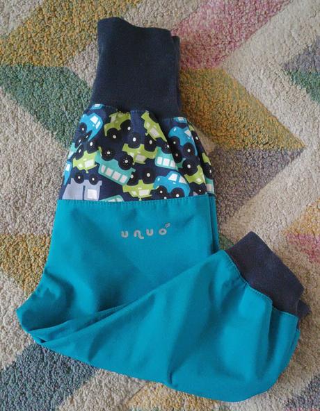 Softshellové kalhoty s autíčky zn.unuo vel.80/86, unuo,80