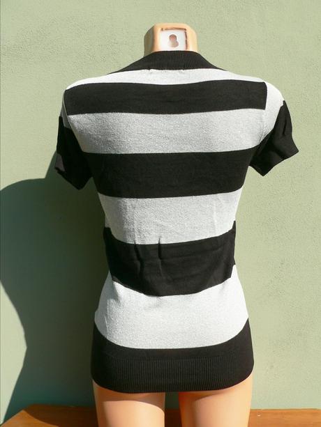 Černo stříbrný svetřík top vesta risoe - vel. s, s