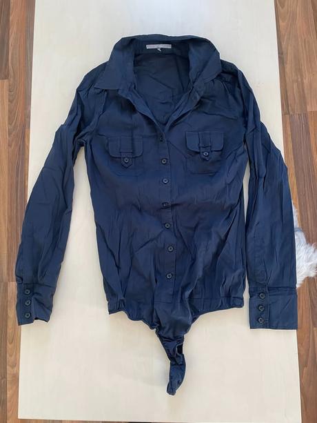 Tmavě modré košilové body, vel s/m, in wear, s