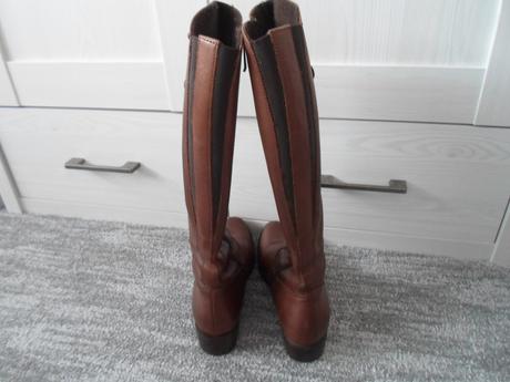 Hnědé kožené boty kozačky lasocki, lasocki,39