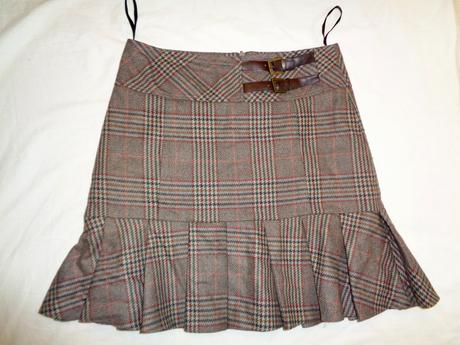 Luxusní hnědá teplejší káro sukně od nextu uk 10, next,40
