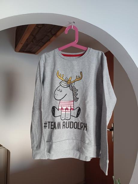 Vánoční mikina se sobem 146/152, pepco,152