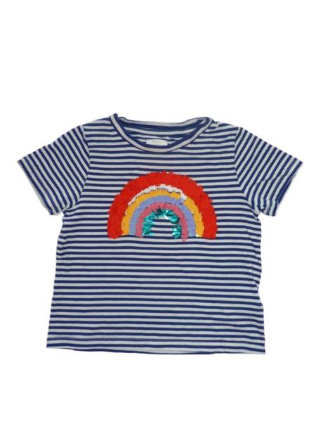 Next bavlněné tričko s duhou vel.104, next,104
