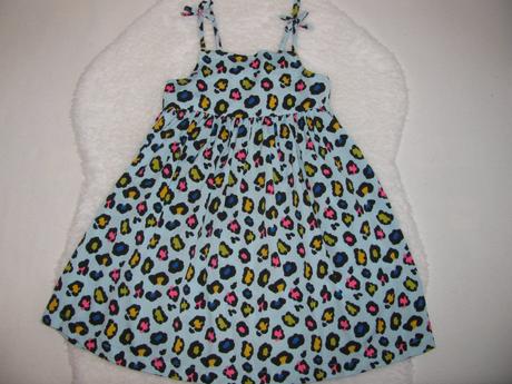 Letní bledě modré šaty s potiskem, matalan,104