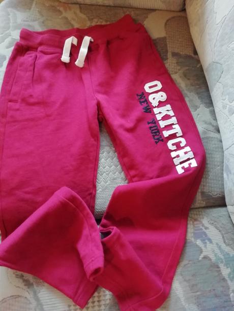 Hezké bavlněné tepláky 116-122-nové, 122