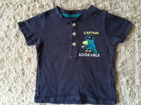 Modré tričko s papouškem, vel. 86, carter's,86