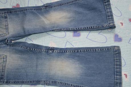 Rifle, džíny - detaily se  srdíčky, regulační guma, h&m,110