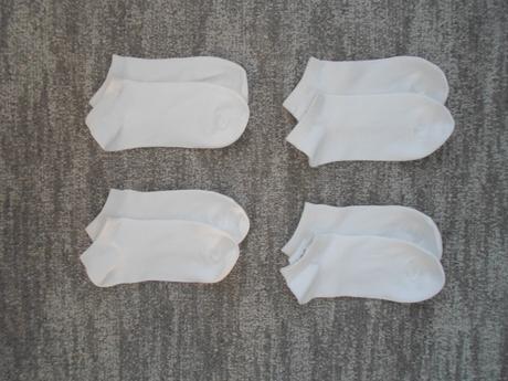 Dívčí bílé kotníčkové ponožky 4 páry, 35