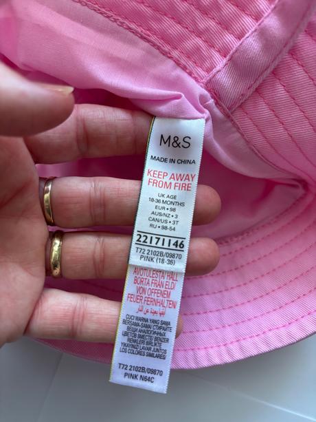 Klobouk růžový - v.18/36 měs, marks & spencer,92