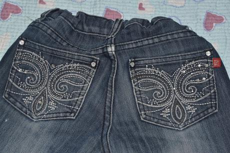 Elastické džíny rifle s kamínky, 140