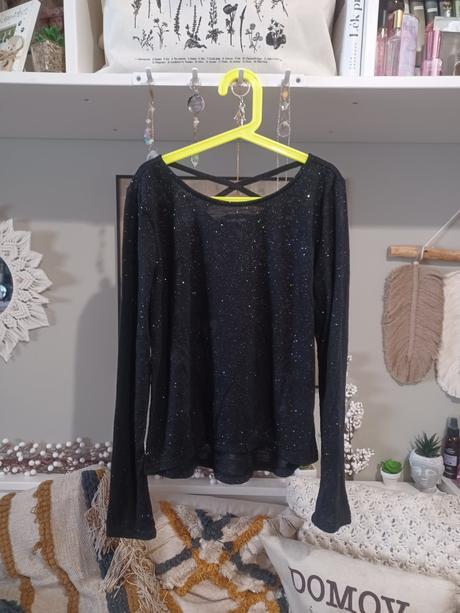 Třpytivý top tričko h&m 158/164, 164