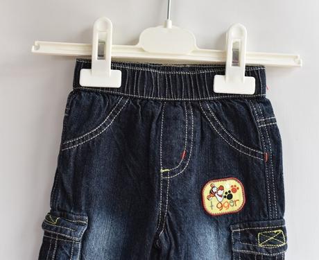 Džíny podšité vel. 0 - 3 m, disney,62