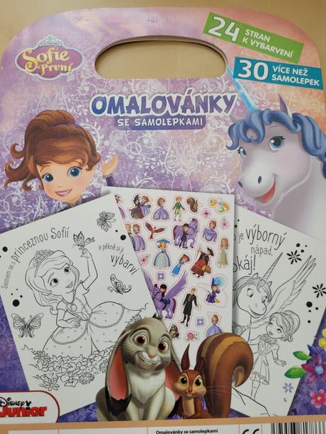 Omalovánka se samolepkami s motivy sofie i.,