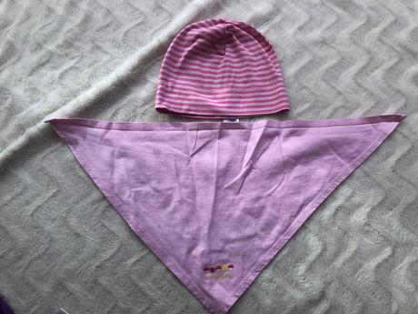Cepice h&m a satek tcm ruzovy 86/92, h&m,86