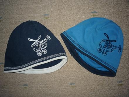 Kvalitní bavlněné čepice 2-5let pletex,cena za obě, 98
