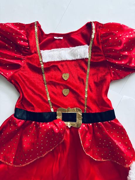 An5/ kostým vánoční šaty - v.cca 3/4 roky, 104