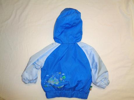 Modrá šusťáková bunda podšitá flízem, okay,80