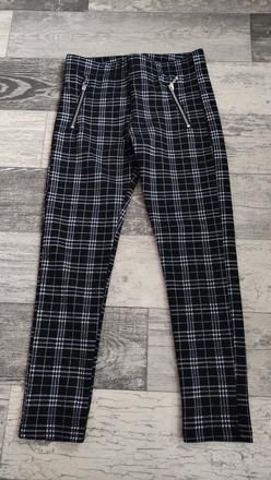 Kalhoty dívčí kárové vel.128, f&f,128