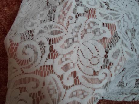 Bílé krémové krajkové tričko triko tílko, calliope,s