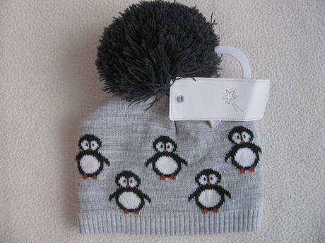 Zimní čepice-kulich s tučňáky vel.3-6 měs., f&f,68