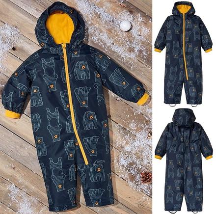 Medvídková kombinéza zimní overal s fleecem vel.92, lupilu,92