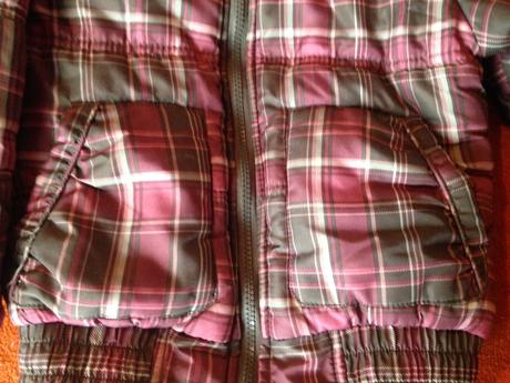 Dívčí bunda proužky, kostičky, 104