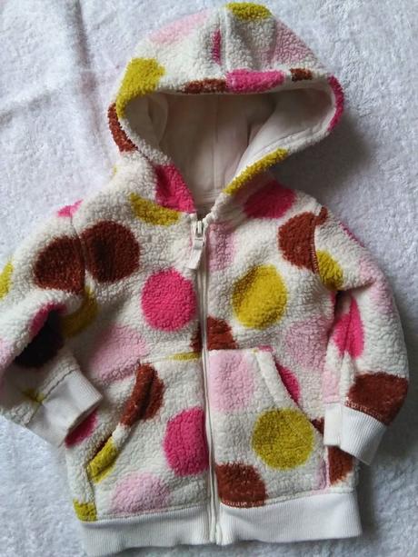 Chlupatá puntíkatá mikina, next,80