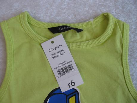 Bavlněné zelenožluté tričko s nanukem, george,98