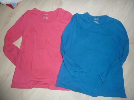 Basic, jednobarevná trika, dlouhý rukáv, kik,146