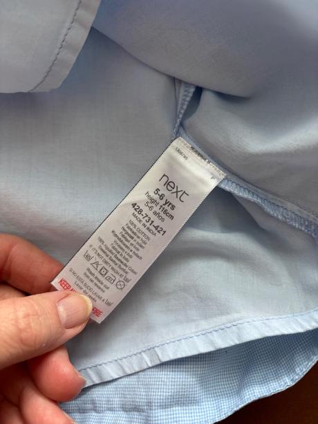 Ob/ šaty bledě modré - v. 5/6 let zn. next, next,116