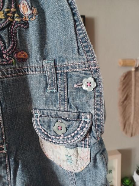 Džíny s laclem + pruhovaný svetr 68/74, next,68