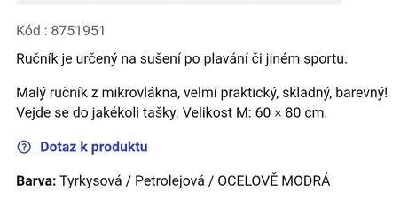 Ručník z mikrovlákna, 